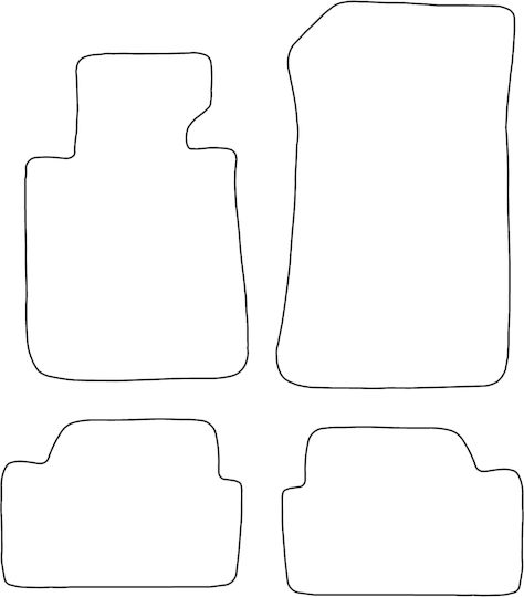 Set Velour Floor Mats Bmw 1 Series E87 5-door 2004-2011 Black Edging
