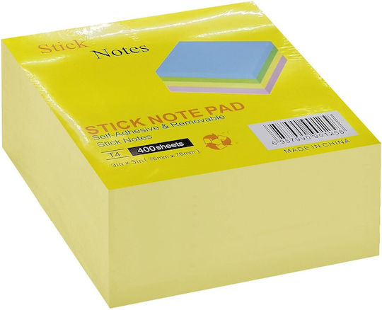 Justnote Haftnotizen im Würfel 400 Blätter 7.6x7.6Stück