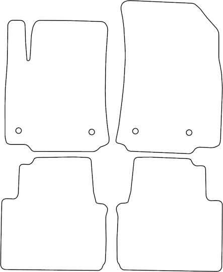 Set Velour Car Mats Matching Citroen C3 Aircross 2018 Blue Edging