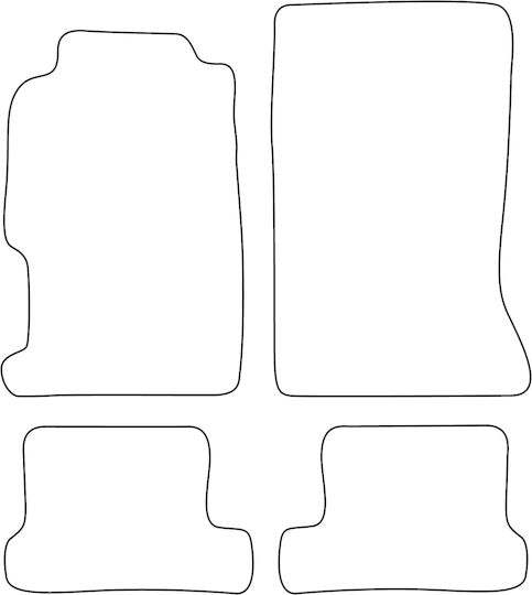 Set Velour Mats Fitting Honda Prelude V 1996-2001 Black Edging