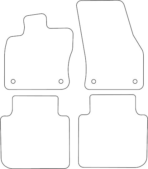 Set Veloursmatten Für Volkswagen Tiguan Allspace 2017 Rote Kante