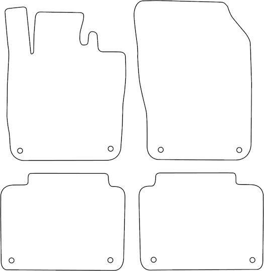 Set Velour Mats Matching Volvo S90 2016 Black Edging