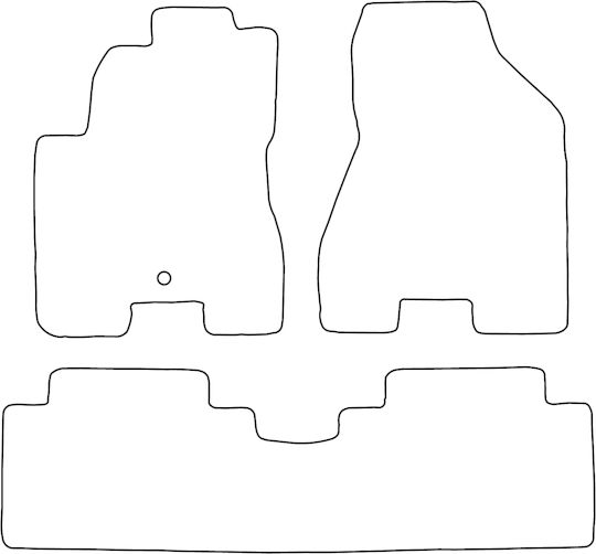 Set Velour Mats Fitting Hyundai Tucson I 2004-2009 Red Edging