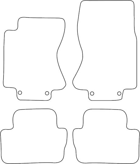 Velour Carpet Set Matching Jaguar S-type 1999-2007 Red Edging