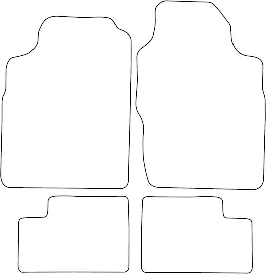 Set Velour Car Mats Fitting Ford Escort V 3-Door 1990-1995 Black Edging