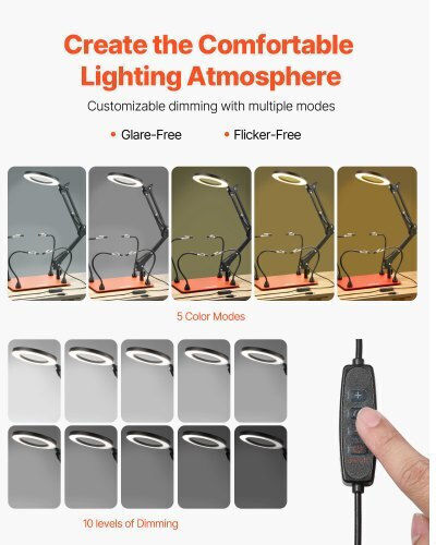 Vevor Magnetic Helping Hands Soldering Station 3x Led Magnifying Lamp 4 Arms