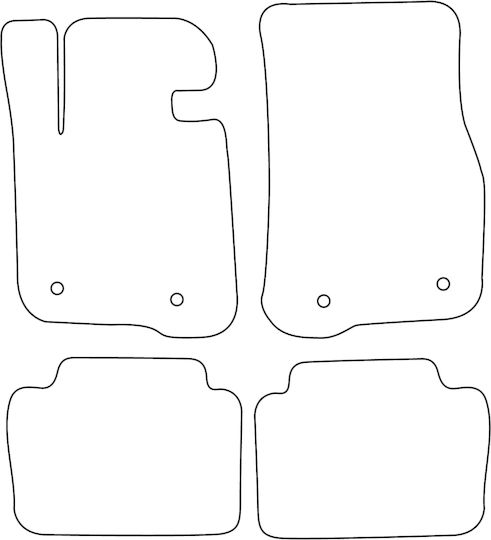 Set Covorașe Velur Potrivite BMW Serie 4 F32 F82 2013-2020 Margine Albastră