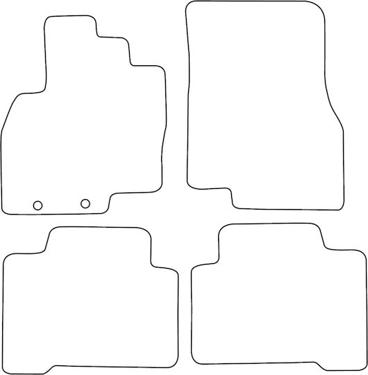 Set Covorașe Velur Potrivire Mitsubishi Grandis 2003-2011 5 Locuri Margine Neagră