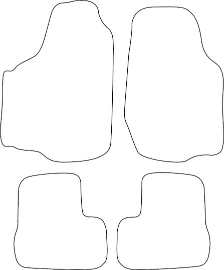 Set Covorașe Velur Potrivite Opel Ascona 1981-1988 Margine Neagră