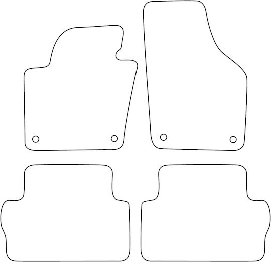 Velours Teppichboden Satz Kompatibel Seat Alhambra II 2010-2020 5-Sitzer Rote Kante