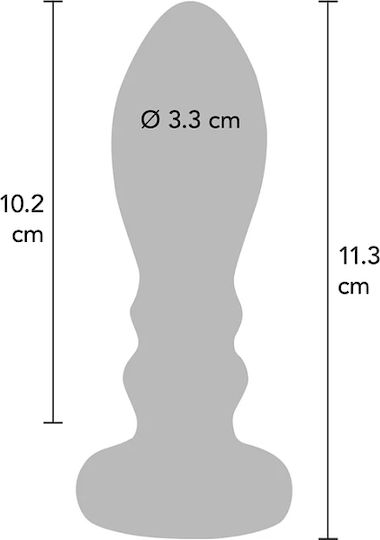 ToyJoy The Slider Anal Plug mit Vibration Groß Silber