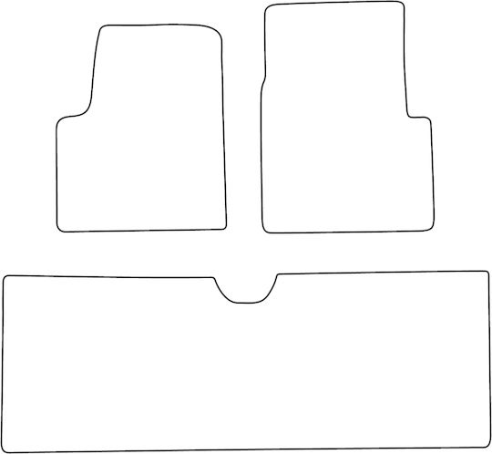 Set Velour Mats Matching Renault Espace Ii 1991-1997 5-seat Blue Edging
