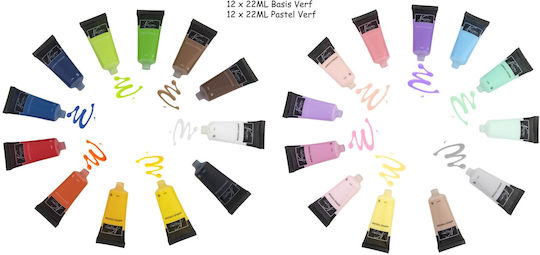 Nassau Fine Art Acrylic Paint Set in Mehrfarbig color 22ml 24Stück