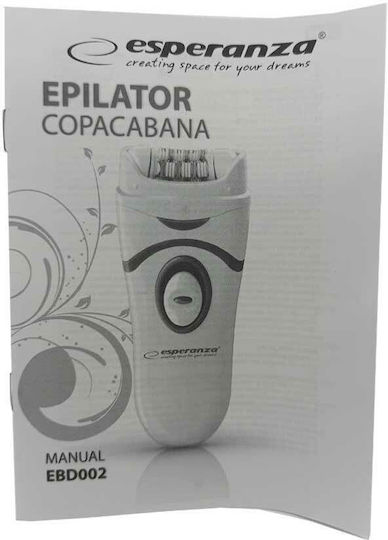Esperanza Copacabana Αποτριχωτική Μηχανή Epilator για το Σώμα EBD002V