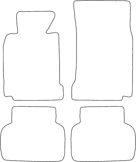 Set Velour Mats Fitting Bmw 5 Series E39 1996-2003 Black Edging