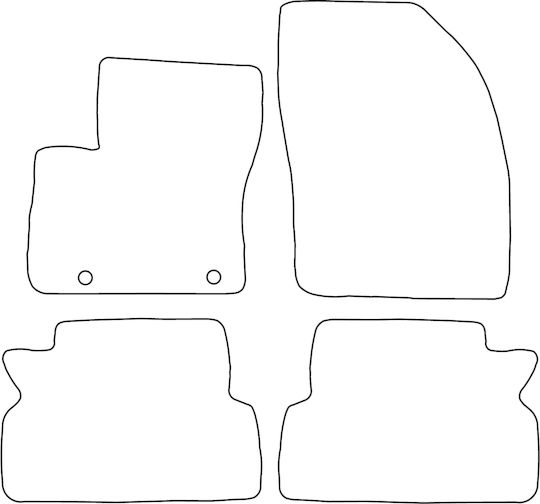 Set Covorașe Velur Pentru Ford C-Max I 2003-2010 Cu Margine Neagră
