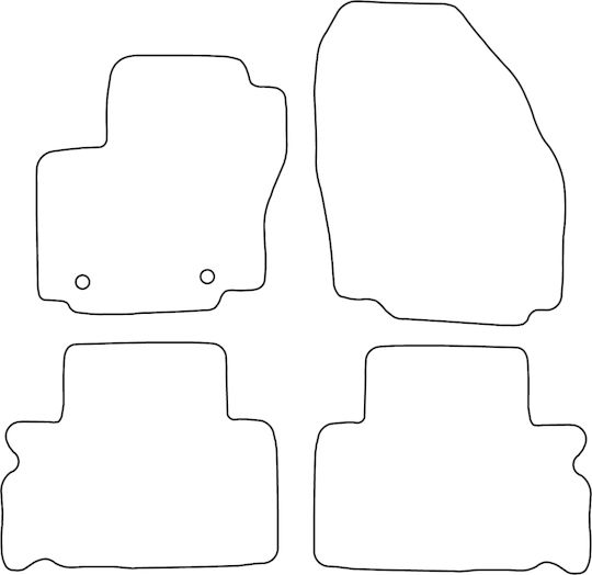 Комплект Килими За Кола От Велюр За Ford S-Max I 5 Местен 2006-2010 Черна Обшивка