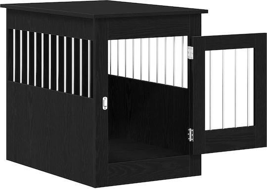 vidaXL Dog House Wooden Outdoor Black 55x68x80cm