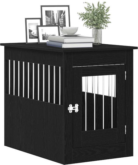 vidaXL Dog House Wooden Outdoor Black 55x68x80cm