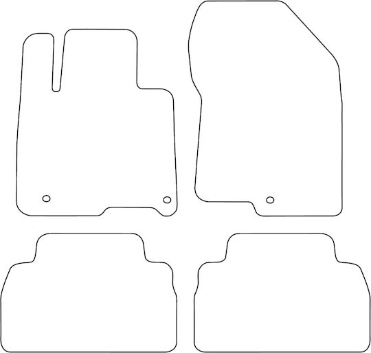 Velour Mat Set Compatible Hyundai Santa Fe Iv 2018 5-seat Red Edging