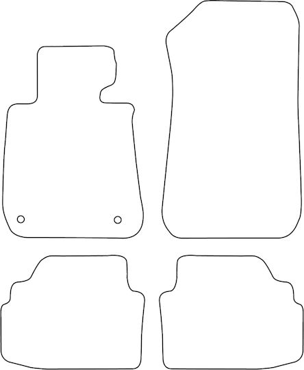 Set Veloursmatten Für BMW 3er Reihe E92 Coupé 2007-2012 Blaue Kante