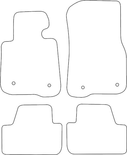 Set Velour Car Mats Fitting Bmw Series 4 F33 F83 2013-2020 Red Edging