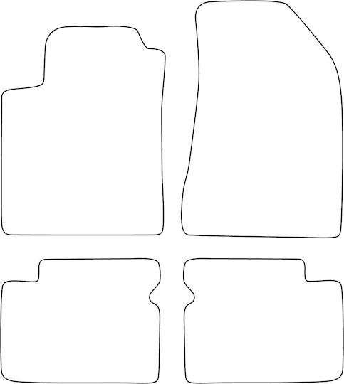 Set Covorașe Velur Potrivite Lancia Delta 2007-2014 Cu Margine Albastră