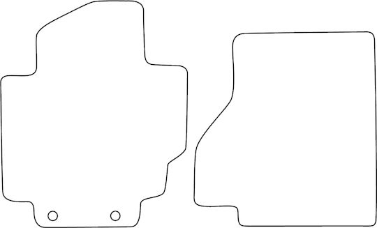 Комплект Килими За Кола От Велюр Съвместим С Nissan Nv200 Ev 2010-2019 С Червен Обков