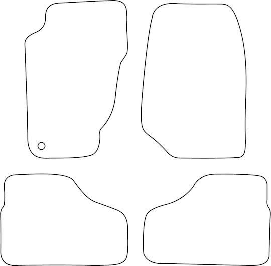 Velour Carpet Set Matching Jeep Cherokee III 2002-2007 Red Edging Car Mats