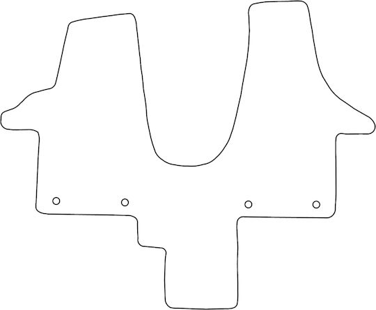 Set Velour Car Mats Matching Volkswagen Transporter T6 Front 2 Seats 2015-2023 Black Raised Sides
