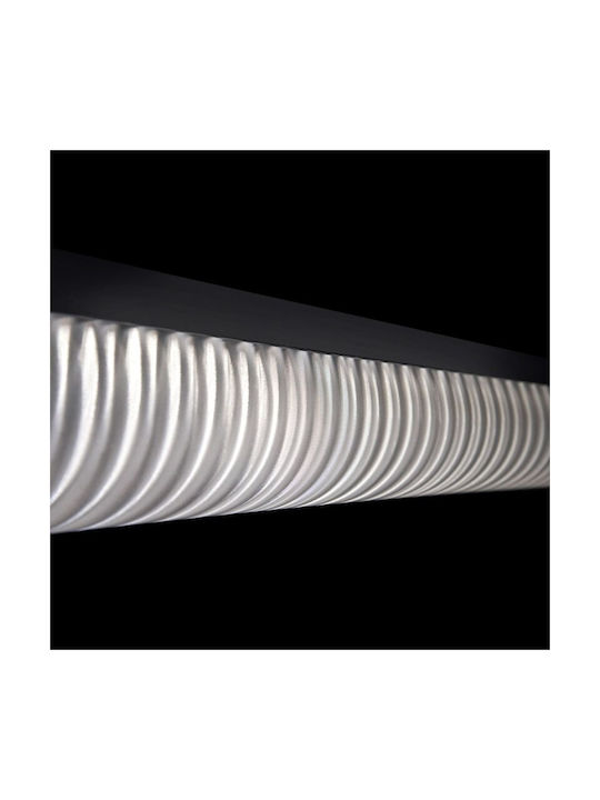 Slamp Modula Double Plisse Κρεμαστό Φωτιστικό Μαύρο LED με Θερμό Λευκό Φως Ράγα 192x5.5εκ.