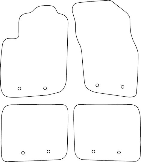 Set Velour Car Mats Fitting Volvo S40 I 1995-2004 Red Edging