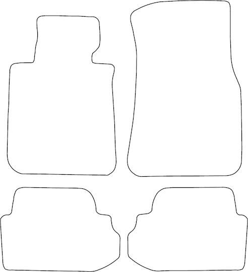 Set Velour Mats Matching Bmw 1 Series F20 5d 2012-2019 Blue Edging
