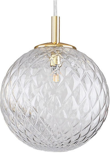 TK Lighting Cadix Pendant Light Gold Ball with Socket G9 21cm