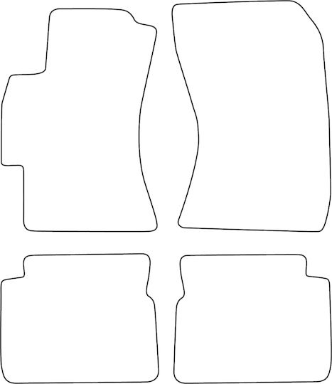 Set Covorașe Velur Potrivite Pentru Subaru Legacy Iv 2003-2009 Cu Margine Roșie