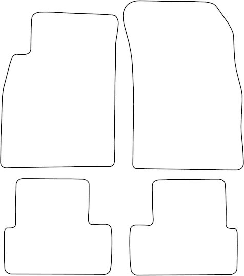 Set Velour Mats Fitting Chevrolet Cruze 2009-2016 Red Edging