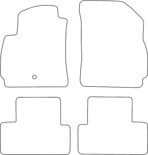 Set Covorașe Velur Potrivire Chevrolet Orlando I 2010-2018 5 Locuri Margine Neagră