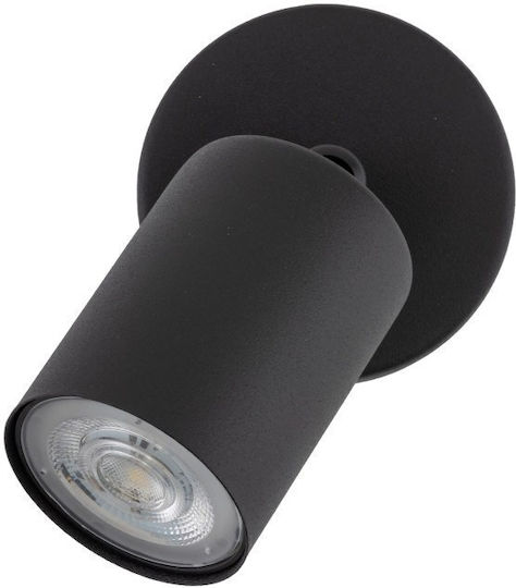 TK Lighting Μονό Σποτ με Ντουί GU10 σε Μαύρο Χρώμα