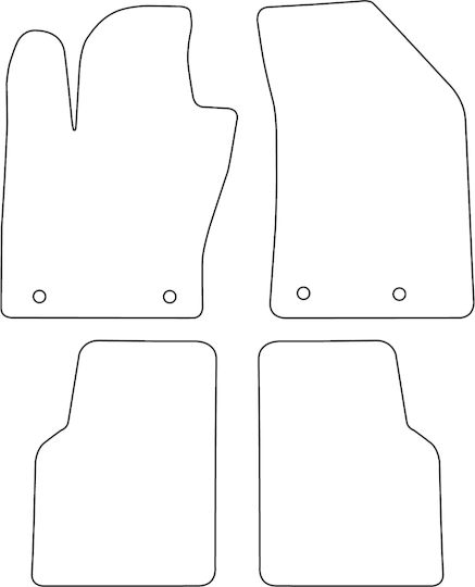 Set Velour Mats Fitting Jeep Compass Ii 2017 Black Edging