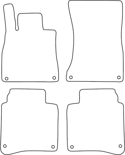 Velour Carpet Set Compatible Mercedes S-class W222 Long 2013-2020 Red Stitching