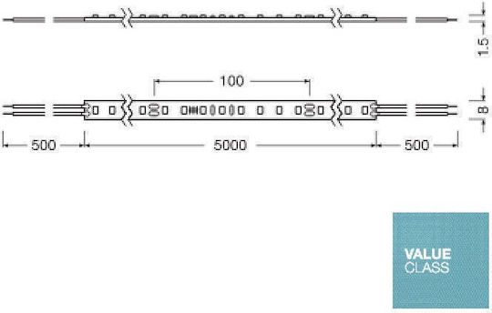 Ledvance Ταινία LED 24V Φυσικό Λευκό Φως 5m Τύπου SMD2835