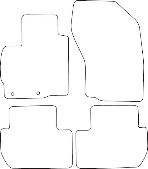 Set Complet Covorașe Auto Velur Compatibil Citroen C-Crosser 2007-2012 Margine Neagră
