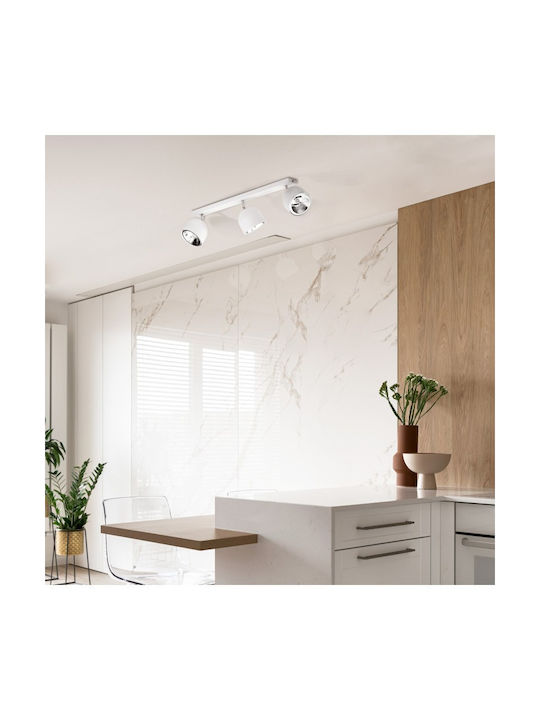 Spot Light Modern Lamp Bathroom with Integrated LED and Warm White Light Silver