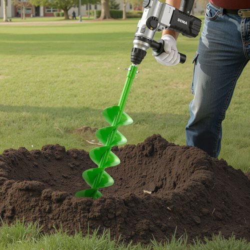 Vevor Auger Drill Bit 3.94 X 31.1 In Earth Spiral Post Hole Digger Planter Tool