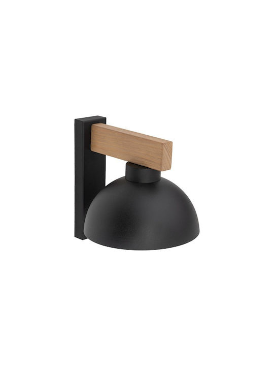 TK Lighting Φωτιστικό Τοίχου με Ντουί E27 Καφέ 18x20εκ.