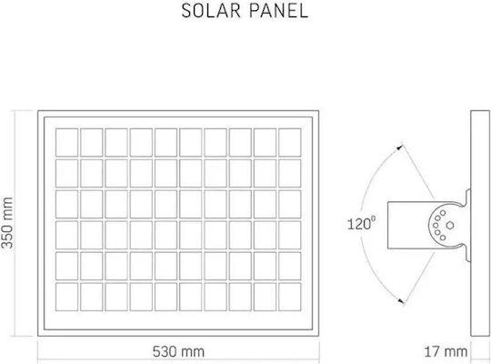 Videx Lampă Solară Stradală 100W Alb Rece 5000K cu Fotocelulă și Telecomandă IP65