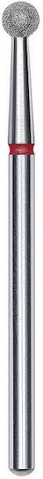 Staleks Nail Drill Diamond Cutter Bit with Ball Head Red