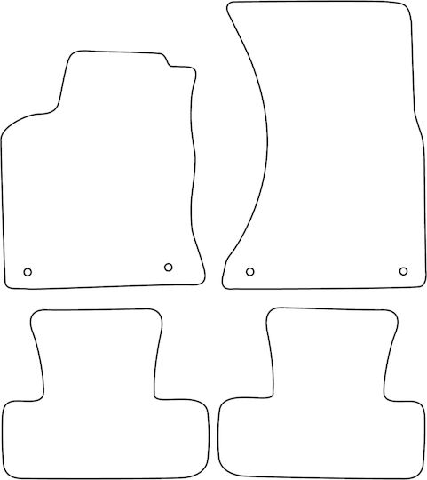 Set Velour Mats Matching Audi Q5 I 8r 2008-2016 Blue Edging
