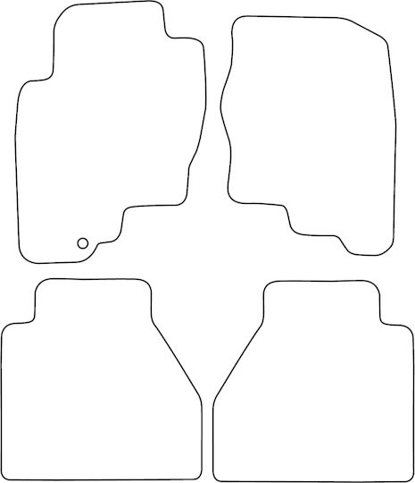 Set Velour Mats Fitting Nissan Pathfinder Iii R51 2004-2010 5-door Black Edging