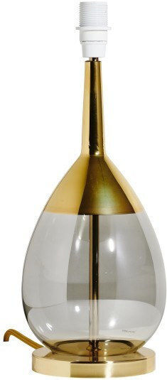 Table Lamp Base 1xe14 Blown Glass Two-tone 34cm Gold Body Lute Ebb&flow Ba101488 Smoked
